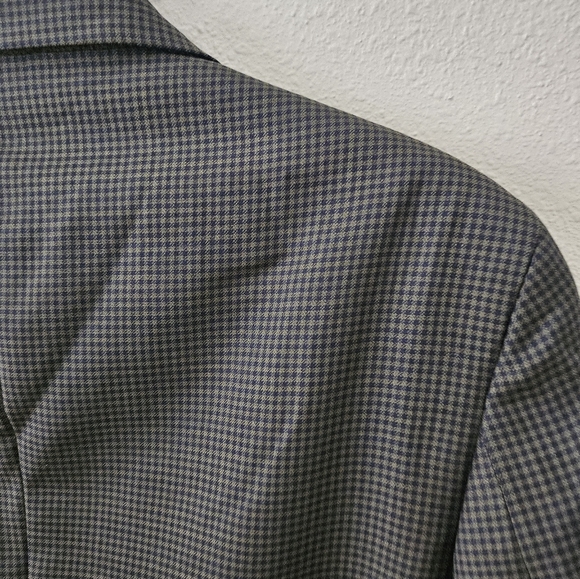 Nautica Men's Brown Elegant Formal Plaid Business occasion Blazer Jacket Size - Picture 9 of 16